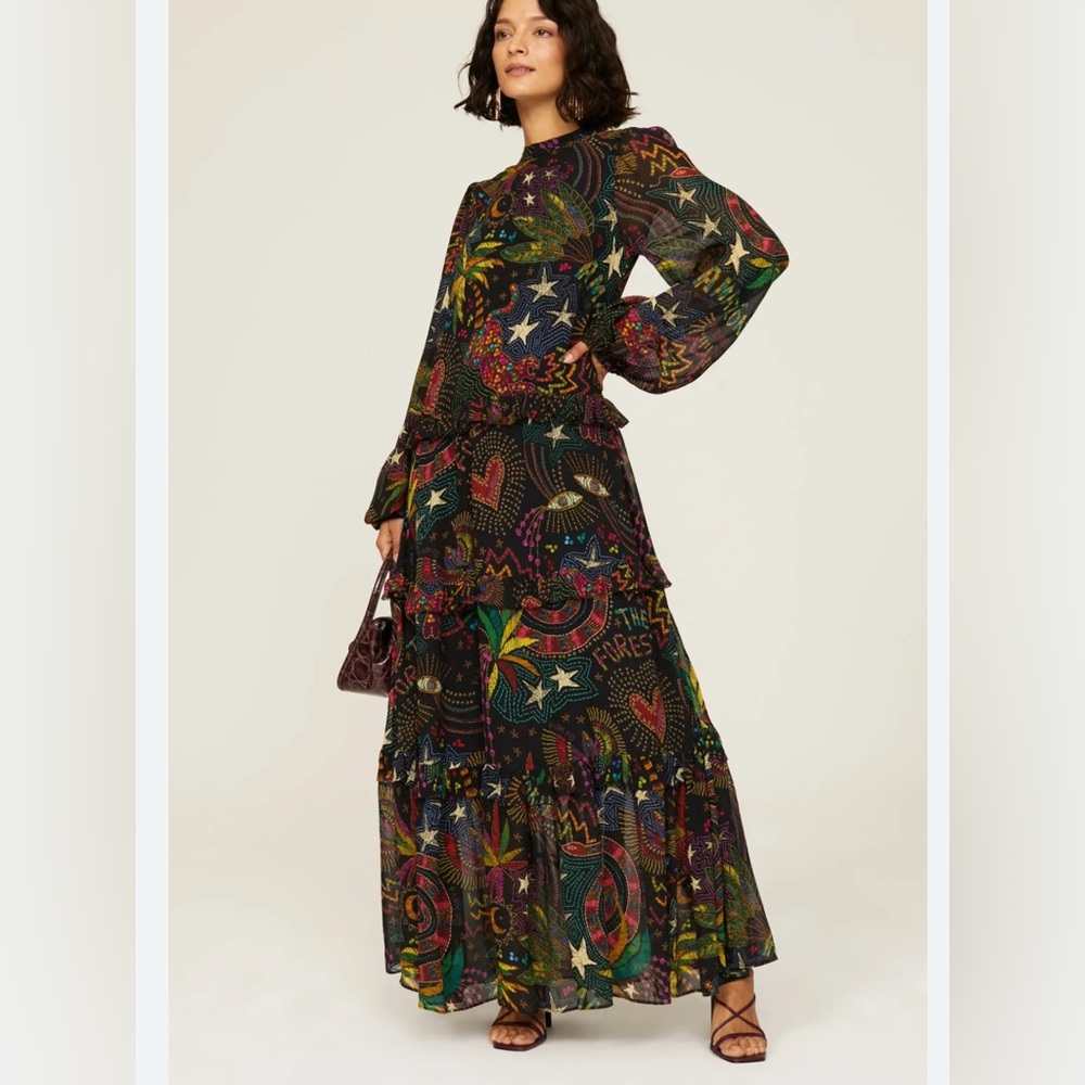 Farm Rio Amazonia Printed Maxi Dress Size small